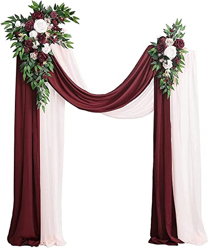 WODAMOYUAN Künstliches Blumenset für Hochzeitsbögen (4er-Pack), Blumenarrangement aus Kunstgrün für die Hintergrunddekoration von Hochzeitsfeiern und Zeremonien von WODAMOYUAN