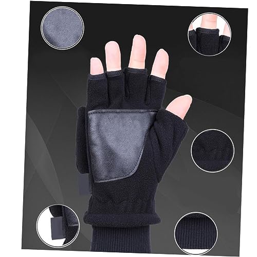 WOFASHPURET Erwachsene Doppellagige Halbe Fingerhandschuhe Für Touchscreen Wärmeisolierende Outdoor Handschuhe Für Das Fahren Und Reiten Winddicht Fingerlos Ideal Für änner von WOFASHPURET