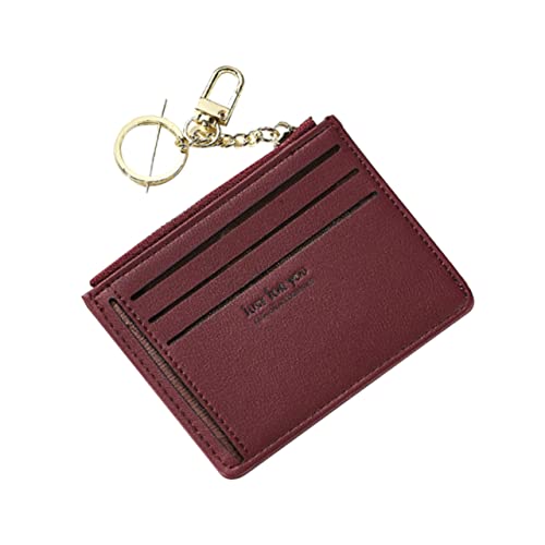 WOFASHPURET Leder Damen Geldbörse Ausweishalter Schlüsselanhänger Accessoire Kreditkarten Organizer Tasche für Den Täglichen Gebrauch von WOFASHPURET