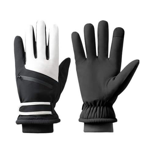 Winter Handschuhe Für Herren - Thermo Handschuhe Touchscreen Winterhandschuhe Warme Handschuhe Mit Fleecefutter Sporthandschuhe Für Outdoor Fahrrad, Laufen, Wandern, Skifahren,Schwarz von WOGXN