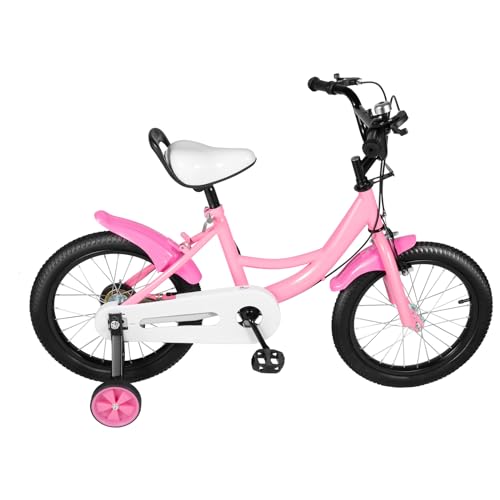 WOLEGM 16 Zoll Kinderfahrrad, Kinderfahrrad mit Stützräder, für Jungen ab 5 Jahre Jungen & Mädchen, Sattel Höhenverstellbar, Rosa WOLEGM 16 Zoll Kinderfahrrad, Kinderfahrrad mit Stützräder, für Jungen ab 5 Jahre Jungen & Mädchen, Sattel Höhenverstellbar, Rosa von WOLEGM