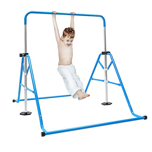 WOLEGM Turnstange, Gymnastik Reckstange Trainingsgerät Höhenverstellbar bis zu 100kg Standhalten für 3-8 Kinder Outdoor Training, Blau WOLEGM Turnstange, Gymnastik Reckstange Trainingsgerät Höhenverstellbar bis zu 100kg Standhalten für 3-8 Kinder Outdoor Training, Blau von WOLEGM