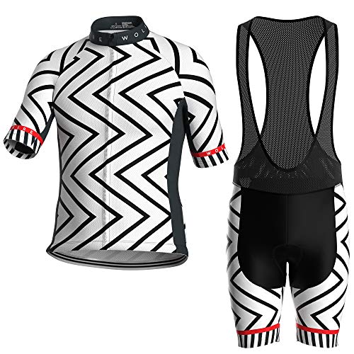 WOLFIRE WF Fahrradbekleidung Herren, rennrad Trikot Herren, Radlerhose Herren. mit 20D Gel Pad, gepolsterter Latz, MTB. radtrikot Herren Kurzarm. Fahrradbekleidung männer Set. Rad Kleidung Herren von WOLFIRE WF