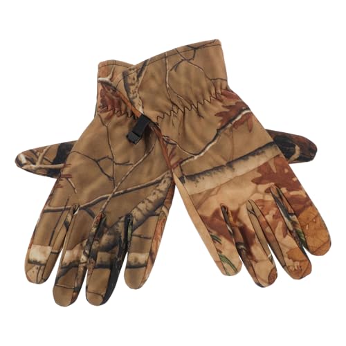 WOONEKY 1 Paar Jagdhandschuhe Tarnhandschuhe thermohandschuhe Fahrradhandschuhe für Herren Fleece-Vollfingerhandschuhe Gang warme Handschuhe wasserdichte rutschfeste Handschuhe Polarfleece von WOONEKY