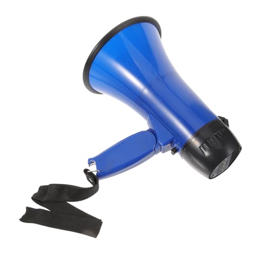 WOONEKY 1 STK Trompete Megaphon sprachverstärker stimmverstärker Tragbarer Lautsprecher Sprachaufzeichnung handgehaltenes Stierhorn Sport Megaphon Handtrompete Bullhorn-Mikrofon Blue von WOONEKY