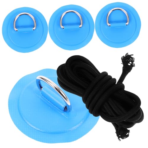 WOONEKY 1 Set Surf D Ring Schnalle Kajak Rigging Set D Ring Schnalle Patch Anzug Kajak D Ring Pad Rigging D Ring Patches Paddle Board Zubehör Kanu Deck Zubehör Kajak D Ring Patch von WOONEKY