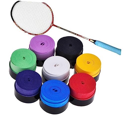 WOONEKY 10 Stück Klebrige Schweißbänder Glattes Und Schweißabsorbierendes Griffband Für Badminton Und Squashschläger rutschfest Zufälligen Farben Ideal Für Sport Und Freizeit von WOONEKY