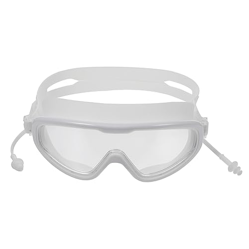 WOONEKY 1stk Schwimmbrille Optische Brille Badesachen Brille Zum Schwimmen Sportbrille Unterwasserbrille Strandbrille Wasserdichte Schutzbrille Breite Brille Taucherbrille Weiß Kieselgel von WOONEKY