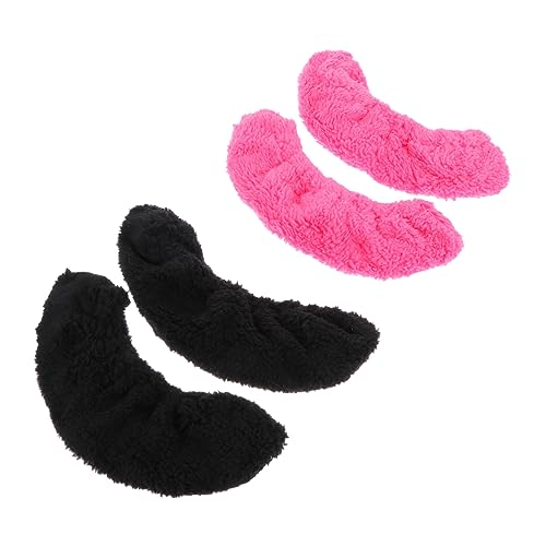 WOONEKY 2 Paar Schlittschuh Set Schlittschuhe Leichte Kufenhüllen Wasserabsorbierende Kufenhüllen Schlittschuhkufenhüllen Schlittschuhhüllen Elastische Kufenhüllen Aus Polyester von WOONEKY