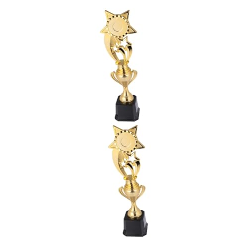 WOONEKY 2St Kindertrophäe kinder stulpen kunststoffbecher Sport Trophäe Sieger Trophäe Trophäenauszeichnung Goldene Preise vergeben Trophäe für Sportwettkämpfe Wettkampf-Trophäe Plastik von WOONEKY