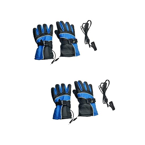 WOONEKY 2st Beheizbare Handschuhe Zum Reiten Elektrisch Beheizter Handschuh Beheizbarer Skihandschuh Skihandschuhe Herren Reiten Heizhandschuhe Warme Handschuhe Winterreithandschuh Blue von WOONEKY