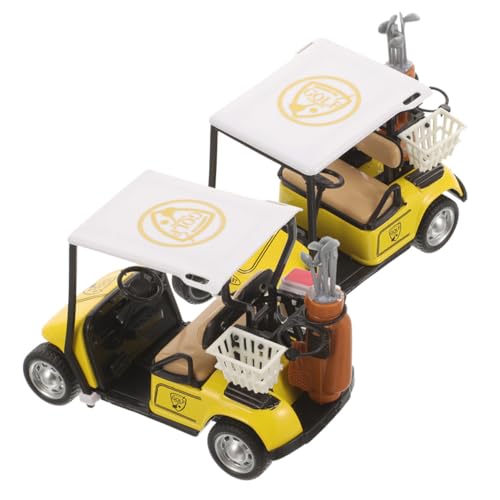 WOONEKY 2st Golfwagenmodell Mini-Spielzeug Wohnaccessoires Desktop-Dekoration Golfwagen-Spielzeug Desktop-Ornament Desktop-golfwagen Wohnkultur Golfwagen-Ornament von WOONEKY