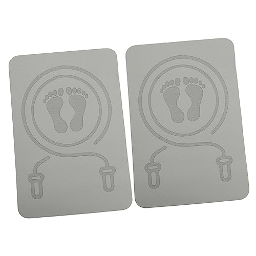 WOONEKY 2st Sprungmatte Multifunktionale Stoßdämpfungsmatte Fußmatten Für Kinder Bodenmatte Sportmatte Springseilmatte Seilteppich Gepolsterte Matte Übungsunterlagen Für Den Boden Tpe Grey von WOONEKY