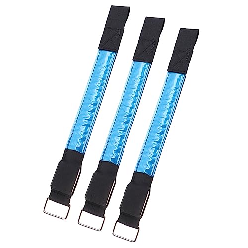 WOONEKY 3st Led-Armband Schlagarmbänder Für Die Nacht Blinkende Armbinden Mode Leuchtende Armbänder Leuchtendes Armband Wanderlichter Reflektierende Armbänder Laufende Lichter Blue von WOONEKY