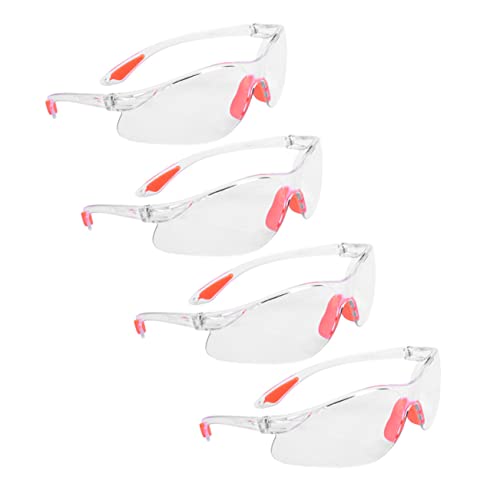 WOONEKY 4 Stück Arbeitsschutzbrillen Arbeitsbrille Für Männer Sicherheit Klare Herrenbrille Staubschutzbrillen Für Männer Brille Für Frauen Baubrillen Chemie Brille Gläser Polycarbonat von WOONEKY