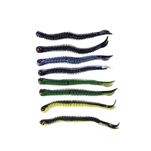 WOONEKY 8St lebensechte Angelköder gummifische Fishing Angelbedarf fischerzubehör Blinker Wiederverwendbare Angelköder weicher Köder Köder Sandwurm-Angelköder Simulations-Angelköder WOONEKY 8St lebensechte Angelköder gummifische Fishing Angelbedarf fischerzubehör Blinker Wiederverwendbare Angelköder weicher Köder Köder Sandwurm-Angelköder Simulations-Angelköder von WOONEKY