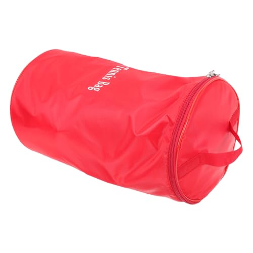 WOONEKY Aufbewahrungstasche für den Ball tischtennistasche büchertasche ballpaket Tasche für Tischtennisbälle Tischtennis veranstalter Pingpong-Organisator Sportballtasche Oxford-Stoff rot von WOONEKY