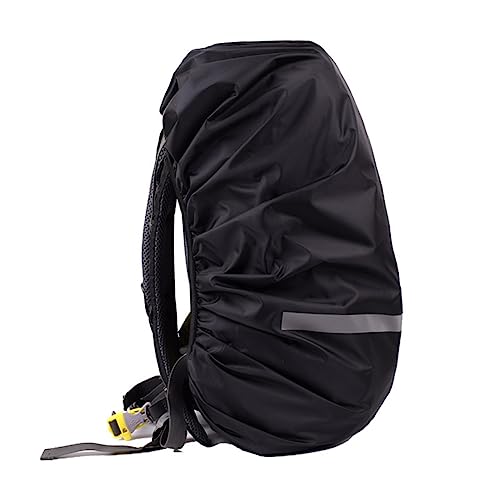 WOONEKY Wasserdichter Ultraleichter Rucksack Regenschutz Für Outdoor Aktivitäten Größe S Schwarz Tragbar Und Staubdicht Ideal Zum Wandern Und Klettern von WOONEKY