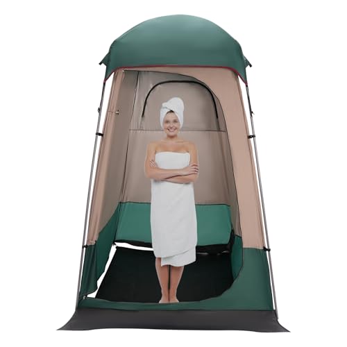 WOQLIBE Duschzelt, Camping Toilettenzelt mit Aufbewahrungstasche, Umkleidezelt Camping Duschkabine für Strand, Wandern, Festival, Outdoor - 160 * 160 * 240cm von WOQLIBE