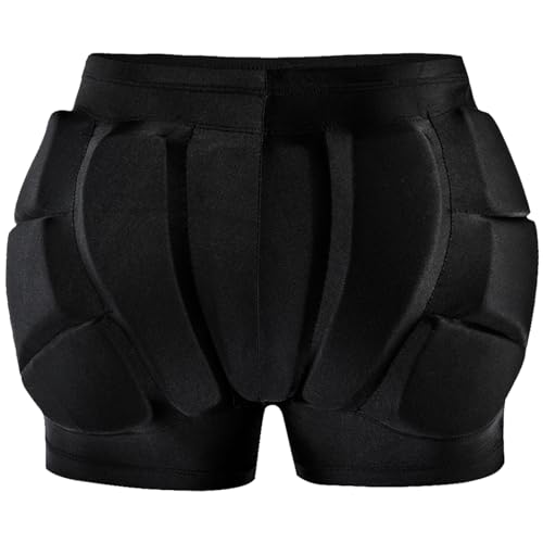 WOSAWE Protektorenhose für Jugend/Erwachsene, Atmungsaktive Hip Butt Eva Pad Kurze Unterhose für Ski Skifahren Skating Snowboard Radfahren (Schwarz, XL) WOSAWE Protektorenhose für Jugend/Erwachsene, Atmungsaktive Hip Butt Eva Pad Kurze Unterhose für Ski Skifahren Skating Snowboard Radfahren (Schwarz, XL) von WOSAWE