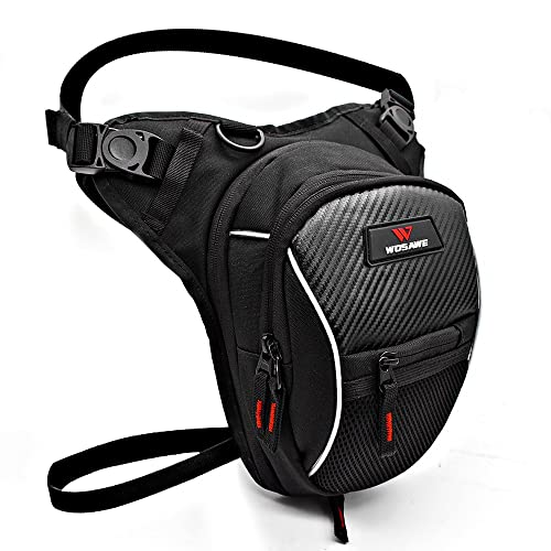 WOSAWE Motorrad Beintasche Herren Erweiterbar Hüfttasche Pack für Outdoor Training Reisen Lässig Laufen Wandern Radfahren Schwarz WOSAWE Motorrad Beintasche Herren Erweiterbar Hüfttasche Pack für Outdoor Training Reisen Lässig Laufen Wandern Radfahren Schwarz von WOSAWE