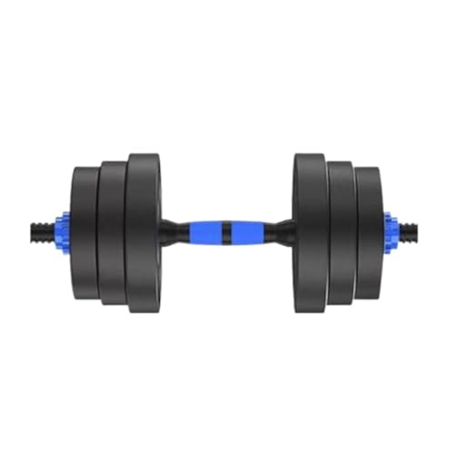 Hantelset Mit Gewichten Fitness Herren Heim-Fitnessstudio Spezielle Hanteln Verstellbare Kombi-Zement-Langhantel McRun Fitnessgeräte Hantelset(Blue,20kg) von WOSHIXIAOKEAI