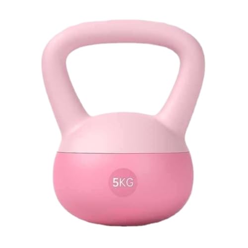 Hantelset Mit Gewichten Hantel Ausrüstung Übung Squat Kettlebell Training Hip Deep Home Soft Shaping Fitness Kettlebell Hantel Hantelset(Pink,4kg) von WOSHIXIAOKEAI