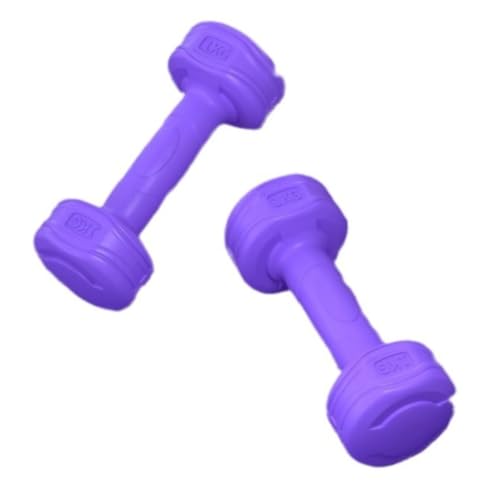 Hantelset Mit Gewichten Hantel Damen Fitness Heimgeräte Kettlebell Herren Armmuskeltraining Yoga Hantel Set Kombination Hantelset(Purple,4kg) von WOSHIXIAOKEAI