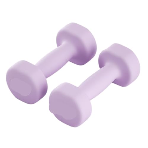 Hantelset Mit Gewichten Hantel Fitness Heimgeräte Kunststoff Getaucht Kleine Hantel Herren Arm Muskeltraining Reines Eisen Solide Set Hantelset(Purple,2kg) von WOSHIXIAOKEAI