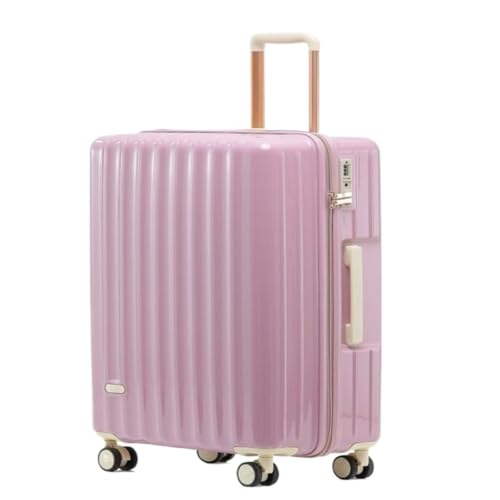 WOSHIXIAOKEAI Reisekoffer 20-Zoll-Boarding-Koffer, Trolley-Koffer for Herren Und Damen, Ultraleichter Silent-Wheel-Koffer Koffer(Pink,26in) von WOSHIXIAOKEAI