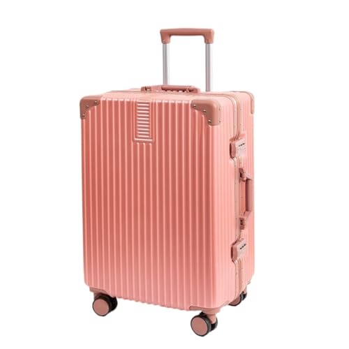 WOSHIXIAOKEAI Reisekoffer Aluminiumrahmen-Koffer 20 Zoll for Männer und Frauen Trolley-Koffer for Männer 24 Zoll Koffer Passwortfeld Koffer(Pink,20in) von WOSHIXIAOKEAI