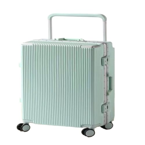 WOSHIXIAOKEAI Reisekoffer Breiter Trolley, Herren- und Damen-Koffer mit Aluminiumrahmen, Universalrad, Passwortbox, langlebiger Reisekoffer Koffer(Green) von WOSHIXIAOKEAI