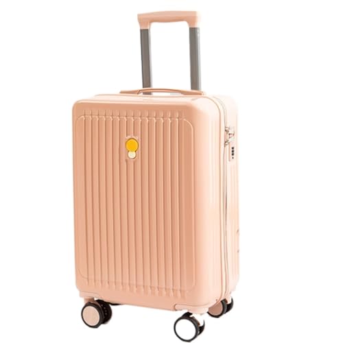 WOSHIXIAOKEAI Reisekoffer Equipaje, Maleta Extensible, Maleta Con Ruedas for Hombre Y Mujer, Maleta De Embarque, Maleta De Cuero Koffer(Pink,20) von WOSHIXIAOKEAI