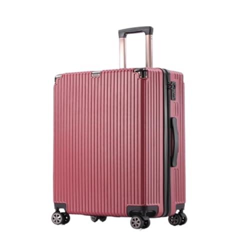 WOSHIXIAOKEAI Reisekoffer Explosionsgeschützter Reißverschlusskoffer, Robuster Und Verdickter Business-Trolley-Koffer, Leiser Universal-Rollenkoffer Koffer(Red,20in) von WOSHIXIAOKEAI