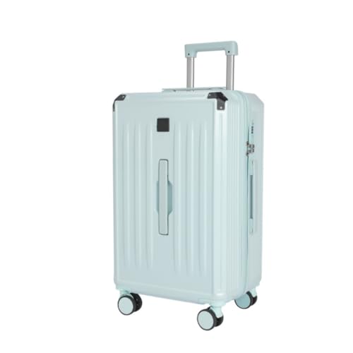 WOSHIXIAOKEAI Reisekoffer Extra große Kapazität, verdickter, modischer Gepäck-Reißverschluss, 24-Zoll-Sport-Trolley, geräuschlos, Universalräder Koffer(Blue) von WOSHIXIAOKEAI