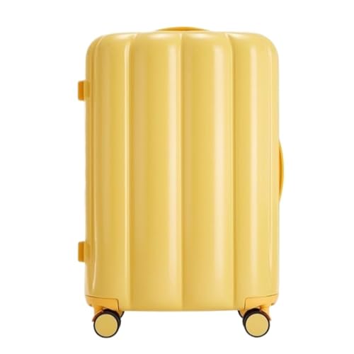 WOSHIXIAOKEAI Reisekoffer Gepäck, Multifunktionaler Studenten-Trolley-Koffer, Kurzstrecken-Reisekoffer, Passwort-Koffer for Herren Koffer(Yellow) von WOSHIXIAOKEAI