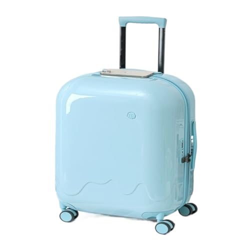 WOSHIXIAOKEAI Reisekoffer Gepäck Kleiner 20-Zoll-Boarding-Koffer Tragbarer Multifunktionaler Passwort-Koffer Silent Wheel-Koffer Koffer(Blue,24in) von WOSHIXIAOKEAI