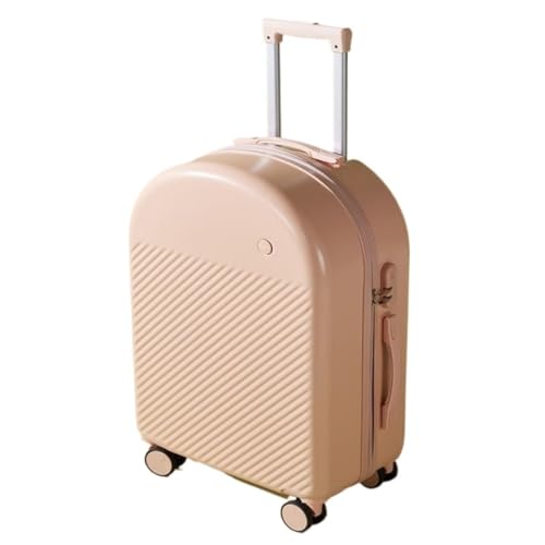 WOSHIXIAOKEAI Reisekoffer Gepäck Neue Trolley-Koffer Langlebige Passwortbox Ins Herren- und Damen-Ledergepäcktaschen Robuste Produkte Koffer(Pink,24in) von WOSHIXIAOKEAI