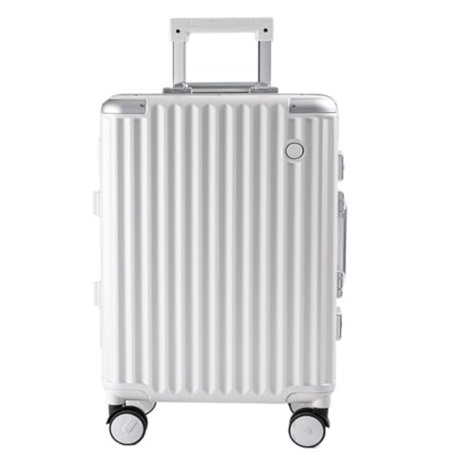 WOSHIXIAOKEAI Reisekoffer Gepäckkoffer for Männer Und Frauen Mit Universalrädern, Trolley-Koffer, Boarding-Code-Koffer, Tasche Koffer(White,20in) von WOSHIXIAOKEAI