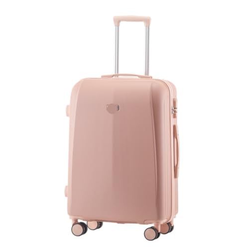 WOSHIXIAOKEAI Reisekoffer Kleiner Koffer, Lederkoffer, Trolley-Koffer, Gut Aussehender Neuer Reisekoffer, Pinghu-Passwortfeld Mit Reißverschluss Koffer(Pink,26) von WOSHIXIAOKEAI