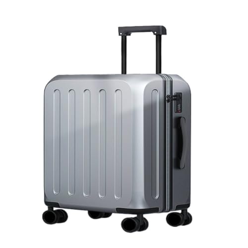 WOSHIXIAOKEAI Reisekoffer Koffer mit Universalrädern, Koffer, Boarding-Code-Box, Herren- und Damentaschenkoffer, Trolley-Koffer Koffer(Silver,24) von WOSHIXIAOKEAI