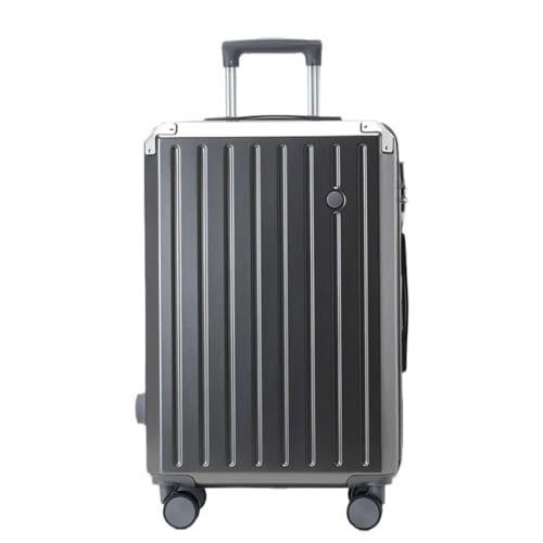 WOSHIXIAOKEAI Reisekoffer Neuer Hartschalenkoffer mit Aluminiumrahmen, 20-Zoll-Boarding-Koffer, Lang- und Kurzstrecken-Trolley Koffer(Gray,22in) von WOSHIXIAOKEAI