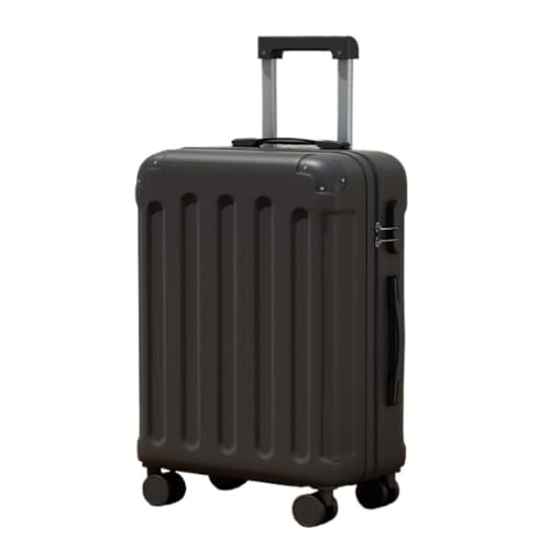 WOSHIXIAOKEAI Reisekoffer Passwort Boarding Koffer Trolley Koffer Koffer Tasche Männer Und Frauen Universal Rad 22 Zoll Langlebig Koffer(Black,22in) von WOSHIXIAOKEAI