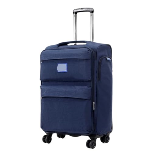 WOSHIXIAOKEAI Reisekoffer Ultraleichter Oxford-Stoffkoffer, Universal-Rollentrolley, Boarding-Koffer, Canvas-Passwortkoffer Koffer(Blue,24IN) von WOSHIXIAOKEAI