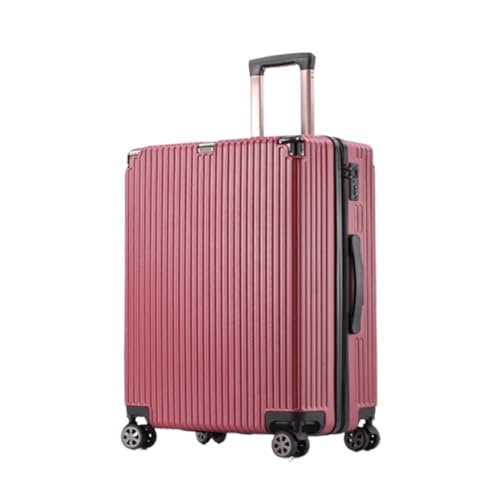 WOSHImeinvYE Koffer Starker Und Verdickter Koffer, Business-Trolley-Koffer, Explosionsgeschützter Reißverschluss, Leiser Rollenkoffer Rollkoffer(Red,26in) von WOSHImeinvYE