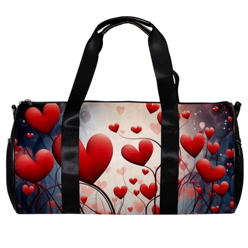 Sporttaschen für Damen,Reisetasche für Reisen,Valentinstag Liebe Herz,Sporttasche für Herren von WOSHJIUK