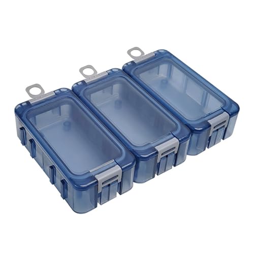 WOURRD 3 Stücke Imprägniern Tragbare Tackle Box Köder Haken Organisatoren Behälter Seefischerei Tackle Box Leuchtende Angelzubehör Box von WOURRD