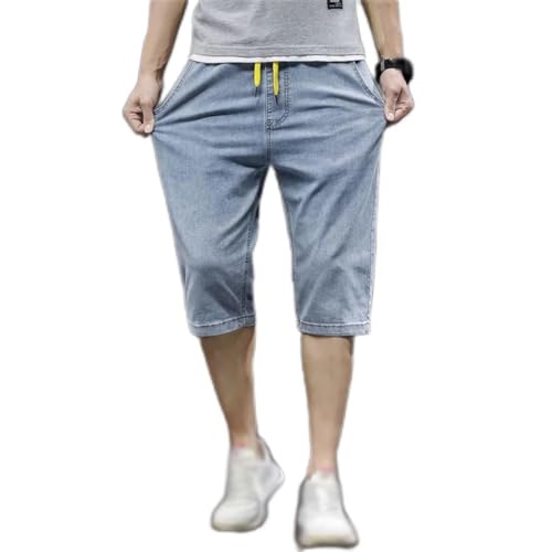 WOWCSXWC Denim Shorts Men's Thin Middle Pants Loose Casual Summer Capris Jeans Men Clothes Streetwear von WOWCSXWC