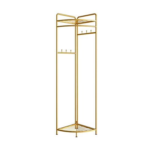 WOWCSXWC Exquisite Clothes Rail Rack Coat Rack Metal Rack with Shoes Storage Freestanding Multifunctional Hallway Storage Shelfniture Living Bed Room/Gold/Two Layers WOWCSXWC Exquisite Clothes Rail Rack Coat Rack Metal Rack with Shoes Storage Freestanding Multifunctional Hallway Storage Shelfniture Living Bed Room/Gold/Two Layers von WOWCSXWC