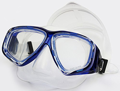 WOWDECOR Schnorchelmaske Taucherbrille Dioptrin Dioptrien Korrektur, Tauchmaske Tauchermaske für Erwachsene und Kinder mit Kurzsichtigkeit Kurzsichtig (Blau, 0) von WOWDECOR